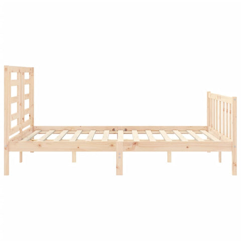 vidaXL Bed Frame without Mattress King Size Solid Wood Pine