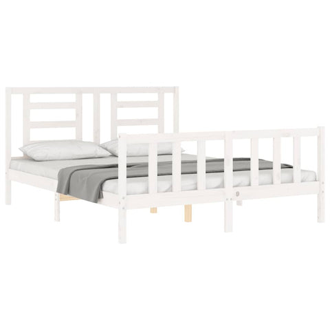 vidaXL Bed Frame without Mattress White 160x200 cm Solid Wood Pine