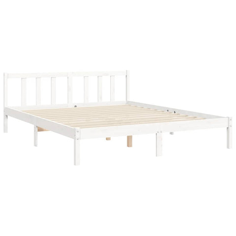 vidaXL Bed Frame without Mattress White 160x200 cm Solid Wood Pine