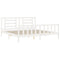 vidaXL Bed Frame without Mattress White Super King Size Solid Wood Pine