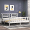 vidaXL Bed Frame without Mattress White 200x200 cm Solid Wood Pine