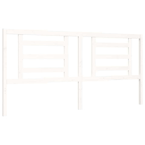 vidaXL Bed Frame without Mattress White 200x200 cm Solid Wood Pine