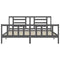 vidaXL Bed Frame without Mattress Grey 200x200 cm Solid Wood Pine