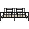 vidaXL Bed Frame without Mattress Black 200x200 cm Solid Wood Pine