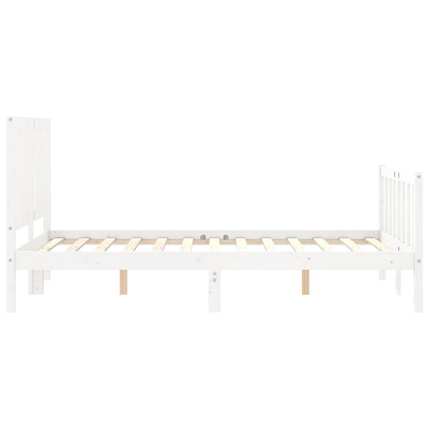 vidaXL Bed Frame without Mattress White 120x200 cm Solid Wood Pine