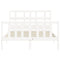vidaXL Bed Frame without Mattress White 140x190 cm Solid Wood Pine