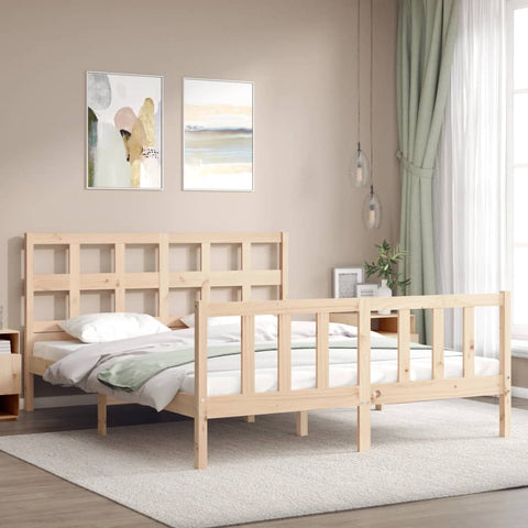 vidaXL Bed Frame without Mattress 160x200 cm Solid Wood Pine