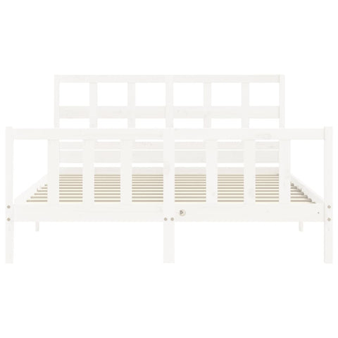 vidaXL Bed Frame without Mattress White 160x200 cm Solid Wood Pine