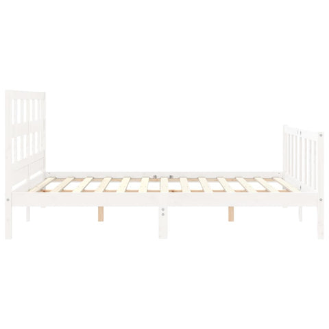 vidaXL Bed Frame without Mattress White 160x200 cm Solid Wood Pine