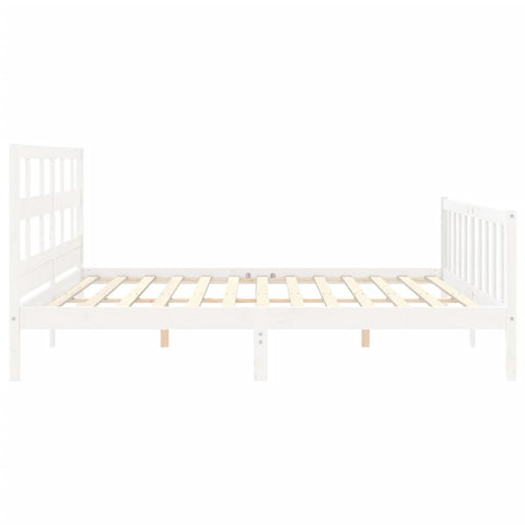 vidaXL Bed Frame without Mattress White 200x200 cm Solid Wood Pine