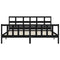 vidaXL Bed Frame without Mattress Black 200x200 cm Solid Wood Pine