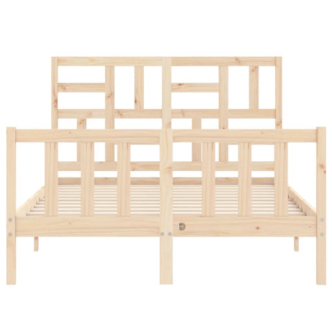 vidaXL Bed Frame without Mattress Double Solid Wood Pine