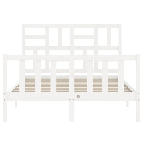 vidaXL Bed Frame without Mattress White 140x190 cm Solid Wood Pine