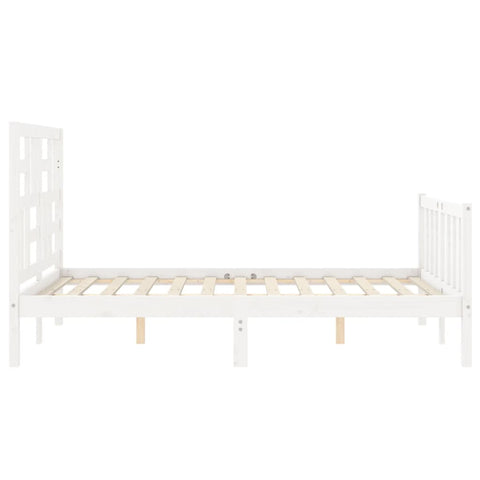 vidaXL Bed Frame without Mattress White 140x190 cm Solid Wood Pine