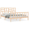 vidaXL Bed Frame without Mattress King Size Solid Wood Pine