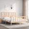 vidaXL Bed Frame without Mattress King Size Solid Wood Pine