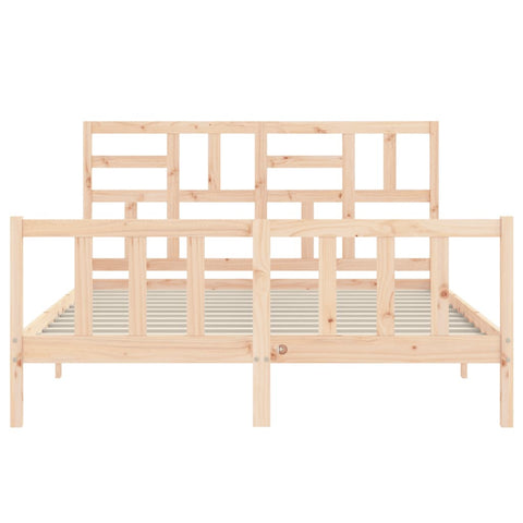 vidaXL Bed Frame without Mattress King Size Solid Wood Pine