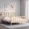 vidaXL Bed Frame without Mattress King Size Solid Wood Pine