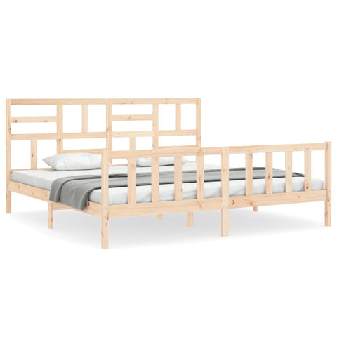 vidaXL Bed Frame without Mattress 200x200 cm Solid Wood Pine