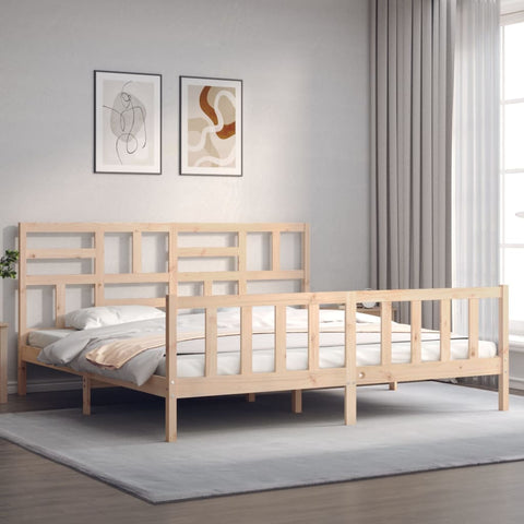vidaXL Bed Frame without Mattress 200x200 cm Solid Wood Pine