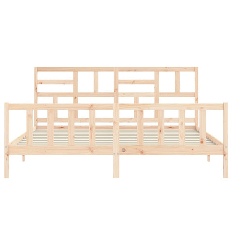 vidaXL Bed Frame without Mattress 200x200 cm Solid Wood Pine