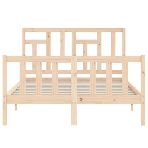 vidaXL Bed Frame without Mattress Double Solid Wood Pine