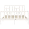 vidaXL Bed Frame without Mattress White 140x190 cm Solid Wood Pine