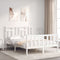 vidaXL Bed Frame without Mattress White 140x190 cm Solid Wood Pine