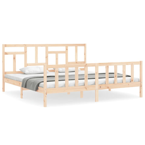 vidaXL Bed Frame without Mattress 200x200 cm Solid Wood Pine