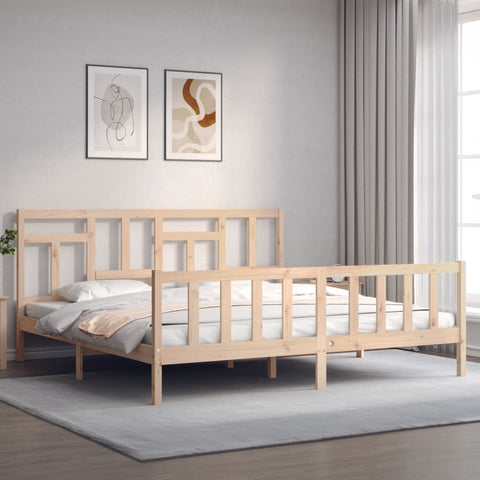 vidaXL Bed Frame without Mattress 200x200 cm Solid Wood Pine