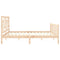 vidaXL Bed Frame without Mattress 200x200 cm Solid Wood Pine