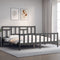 vidaXL Bed Frame without Mattress Grey 200x200 cm Solid Wood Pine