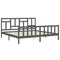 vidaXL Bed Frame without Mattress Grey 200x200 cm Solid Wood Pine