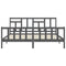 vidaXL Bed Frame without Mattress Grey 200x200 cm Solid Wood Pine