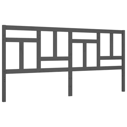 vidaXL Bed Frame without Mattress Grey 200x200 cm Solid Wood Pine