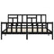 vidaXL Bed Frame without Mattress Black 200x200 cm Solid Wood Pine