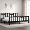 vidaXL Bed Frame without Mattress Black 200x200 cm Solid Wood Pine