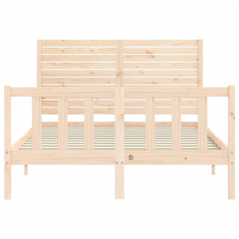 vidaXL Bed Frame without Mattress Double Solid Wood Pine