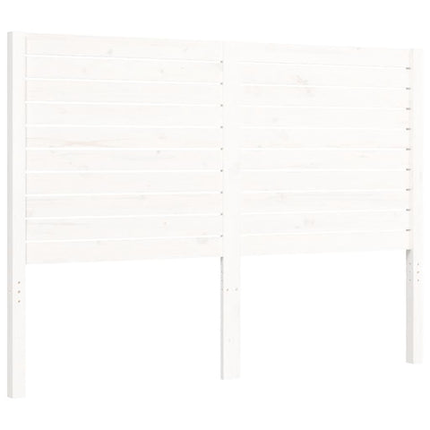 vidaXL Bed Frame without Mattress White Double Solid Wood Pine