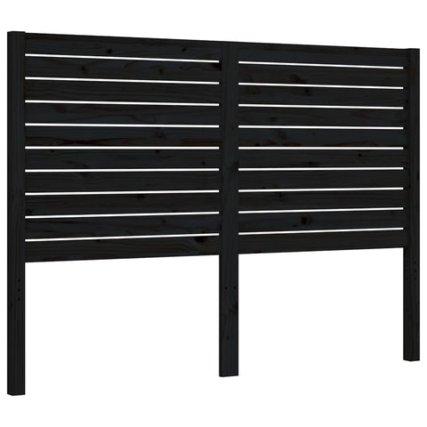 vidaXL Bed Frame without Mattress Black Double Solid Wood Pine