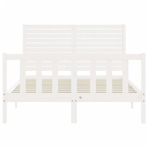 vidaXL Bed Frame without Mattress White 120x200 cm Solid Wood Pine