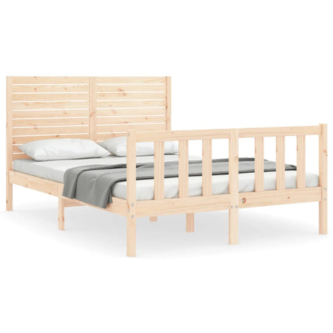 vidaXL Bed Frame without Mattress 140x200 cm Solid Wood Pine