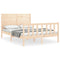 vidaXL Bed Frame without Mattress 140x200 cm Solid Wood Pine