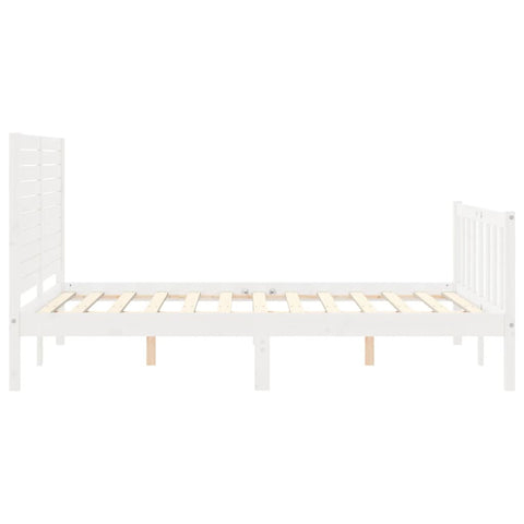 vidaXL Bed Frame without Mattress White 140x200 cm Solid Wood Pine