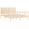 vidaXL Bed Frame without Mattress King Size Solid Wood Pine