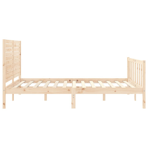 vidaXL Bed Frame without Mattress King Size Solid Wood Pine