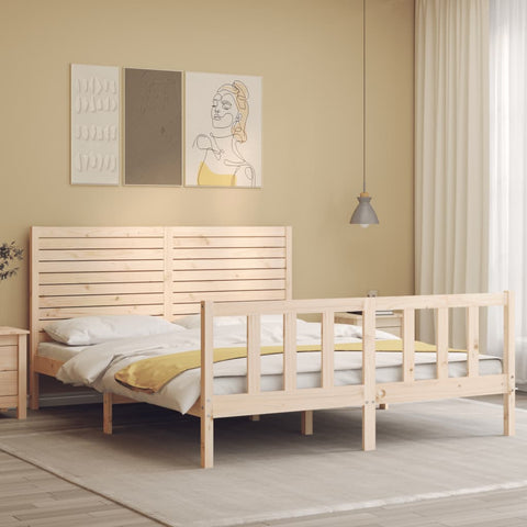 vidaXL Bed Frame without Mattress 160x200 cm Solid Wood Pine