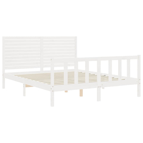 vidaXL Bed Frame without Mattress White 160x200 cm Solid Wood Pine