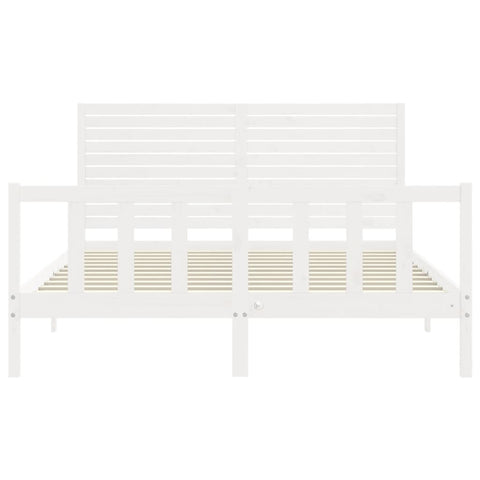 vidaXL Bed Frame without Mattress White 160x200 cm Solid Wood Pine