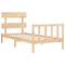 vidaXL Bed Frame without Mattress 90x200 cm Solid Wood Pine